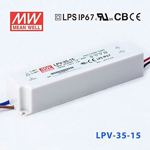 MeanWell LPV-35-15 Power Supply - 35W 15V - IP67