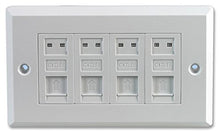 Load image into Gallery viewer, 4-Port Cat5E RJ45 Socket Faceplate
