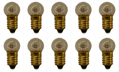CEC Industries #502 Bulbs, 5.1 V, 0.765 W, E10 Base, G-4.5 shape (Box of 10)