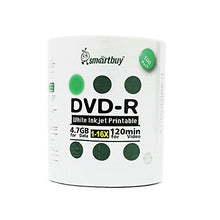 Load image into Gallery viewer, Smart Buy 1200 Pack DVD-R 4.7gb 16x White Printable Inkjet Blank Media Record Disc, 1200 Disc 1200pk
