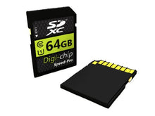 Load image into Gallery viewer, Digi-Chip 64GB Class 10 SDXC Memory Card for Olympus SP-620 UZ, SZ-12, SZ-31MR iHS, SZ-15, SZ-16, SH-50, VH-410, VH-515, Stylus SP-820 UZ, Stylus XZ-10 and Stylus 1 Digital Camera
