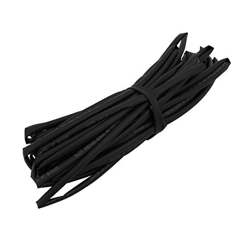 Aexit Heat Shrinkable Electrical equipment Tube Wire Wrap Cable Sleeve 10 Meters Long 4.5mm Inner Dia Black