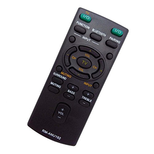 Replaced New RM-ANU192 Sound Bar Remote fit for Sony Sound bar HT-CT60BT SS-WCT60 HT-CT60 SA-CT60 SA-CT60BT HTCT60BT SSWCT60 HTCT60 SACT60 SACT60BT