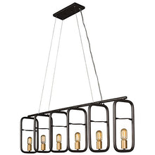 Load image into Gallery viewer, Varaluz 612550 Loophole 6 Light Linear Pendant, Rustic Bronze, Gold
