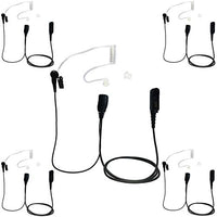 ProMaxPower Security Surveillance Covert Acoustic Tube Earpiece with PTT Mic for Motorola Radios DEP550 MTP3550 XPR3300e XPR3500e (5-Pack)