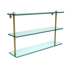 Load image into Gallery viewer, Allied Brass RC-5/22 22 Inch Triple Tiered Glass Shelf, Polished Brass
