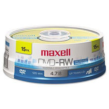 Load image into Gallery viewer, DVD-RW Discs, 4.7GB, 2X, Spindle, Gold, 15/Pack, Sold as 2 Package
