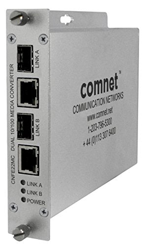 Dual 10/100 Mbps Ethernet Electrical to Optical Media Converter