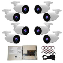 Load image into Gallery viewer, Evertech 8pcs. High Resolution 1080p Security Bullet Cameras Indoor Outdoor with 9 Channel Power Supply Distribution Box
