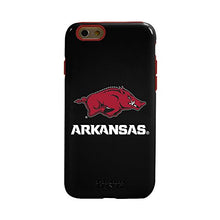 Load image into Gallery viewer, Guard Dog Collegiate Hybrid Case for iPhone 6 / 6s  Arkansas Razorbacks  Black
