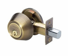 Load image into Gallery viewer, Master Lock Keyed Entry Door Lock, Single Cylinder Deadbolt, Antique Brass, DSO0605
