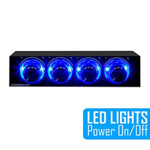 Load image into Gallery viewer, Kingwin FPX-001 Fan Controller 4 Channel w/ LED. Controls up to 4 Sets of PC Computer Fans, Independent Turn Knob Control, and Fits 3.5 Inch Drive Bay. Easy Setup, and Easy Control of Your Cooling Fan
