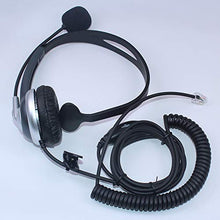 Load image into Gallery viewer, Callez C300A2 Wired Telephone Headset Mono, Call Center RJ Headphones with Noise Canceling Mic Compatible with ShoreTel 480 Plantronics T10 Polycom Zultys Toshiba NEC DT300 Siemens Landline Deskphones

