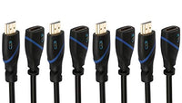 1.5 FT (0.4 M) High Speed HDMI Cable Male to Female with Ethernet Black (1.5 Feet/0.4 Meters) Supports 4K 30Hz, 3D, 1080p and Audio Return CNE515878 (4 Pack)