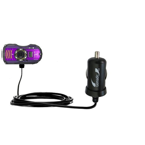 Mini 10W Car/Auto DC Charger Designed for The Pentax Optio WG-3 with Gomadic Brand Power Sleep Technology - Designed to Last with TipExchange Technology