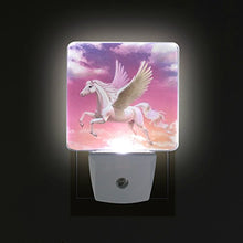 Load image into Gallery viewer, Naanle Set of 2 Pink Pegasus Cloud Sky Unicorn Auto Sensor LED Dusk to Dawn Night Light Plug in Indoor for Adults
