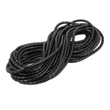 Load image into Gallery viewer, uxcell Computer TV Plastic Cable Wire Manager Spiral Wrap Band 15.5 Meter Black

