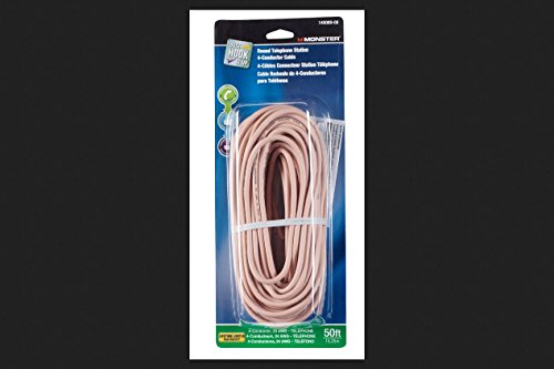 Monster Cable Telephone Station 4-Conductor Wire 24 Ga 4 Conductor 50 ' Carded
