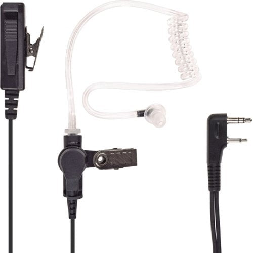 Klein Electronics DIRECTOR-K1 Director Two-wire Surveillance Earpiece for Kenwood Radios, TRUE noise reduction microphone with Side-bar PTT & steel clothing clip