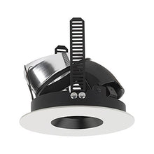 Load image into Gallery viewer, Lightolier Calculite 3&quot; Black Pinhole White Flange Mr16 Recessed Lighting Adjustable Accent Trim Kit
