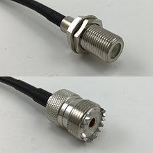 Load image into Gallery viewer, 12 inch RG188 F FEMALE to SO239 UHF Female Pigtail Jumper RF coaxial cable 50ohm Quick USA Shipping
