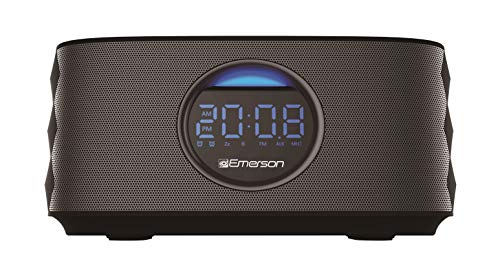 Emerson Portable Dual Alarm with FM Radio, Bluetooth Speaker, 10W Stereo, USB Charge IN, Hands Free Calling, ER-BT100