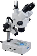 Load image into Gallery viewer, OMAX 3.5X-45X Digital Trinocular Table Stand Stereo Microscope with 5.0MP USB Digital Camera and Dual Illumination System
