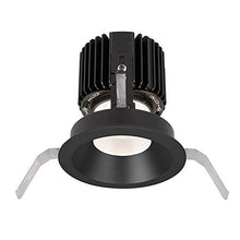 Load image into Gallery viewer, WAC Lighting R4RD1T-S827-BK Volta - 5.75&quot; 36W 15 2700K 85CRI 1 LED Round Shallow Regressed Trim with LED Light Engine, Black Finish with Textured Glass
