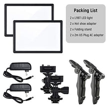 Load image into Gallery viewer, Viltrox 2 Sets Photography LED Video Light Lamp with Bi-Color 3300K-5600K, HD LCD Display Screen,CRI 95 for DSLR Table Photo Studio with Tripods
