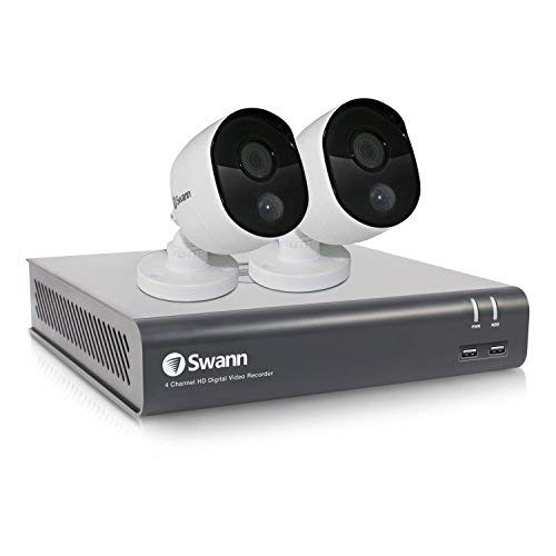Swann SWDVK-445802-US Super HD 2 x 1080P Expandable Surveillance Security System DVR Kit, 4 Channel 1TB DVR, White