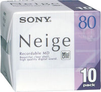 SONY MD80 Minidisc Neige 80 Minute Pack 10