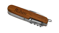 Dimension 9 Ruben 9-Function Multi-Purpose Tool Knife, Rosewood