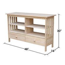 Load image into Gallery viewer, International Concepts Unfinished Mission, Brown (TV-31) Entertainment/TV Stand
