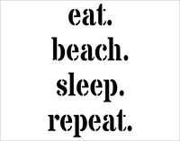 Eat. Beach. Sleep. Repeat.(Black) - 3-3/4