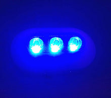 Load image into Gallery viewer, Super Bright Polymer Oval Marine Blue Underwater Light Boat 3 LED 6W Fishing

