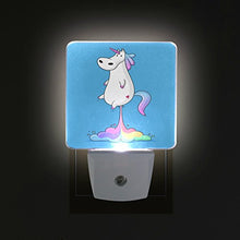 Load image into Gallery viewer, Naanle Set of 2 Cute Fat Unicorn Colorful Auto Sensor LED Dusk to Dawn Night Light Plug in Indoor for Adults
