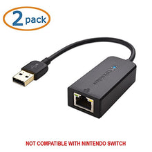 Load image into Gallery viewer, Cable Matters 2-Pack USB to Ethernet Adapter Supporting 10/100 Mbps Ethernet Network in Black
