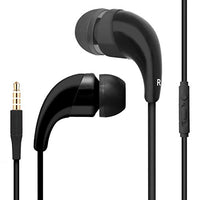 Universal Wired Earphones with Mic Stereo for iPhone, iPod, iPad, Samsung, Android Smartphone, Tablets, MP3 Players 3.5MM Jack (Black)