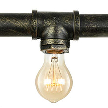 Load image into Gallery viewer, Ladiqi Adjustable 5-Lights Vintage Chandeliers Light Industrial Water Pipe Barn Pendant Light Island Light Fixture
