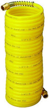 Load image into Gallery viewer, Amflo 4-25E 1/4&quot; x 25&#39; Economy Recoil Nylon Air Hose with 1/4&quot; Swivel Fittings - Yellow
