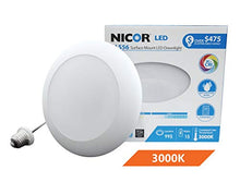 Load image into Gallery viewer, NICOR Lighting DLS56-3009-120-3K-WH 5-6 In. Dimmable 900 Lumen LED Surface Mount Retrofit Kit White Trim, 3000K Light Temperature
