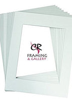 CR Framing, Pack Of White 10 Acid-Free White Pre-Cut 5