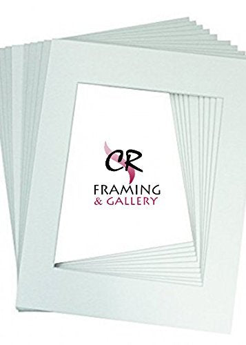 CR Framing, Pack Of White 10 Acid-Free White Pre-Cut 5