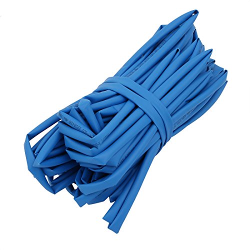 Aexit Heat Shrinkable Electrical equipment Tube 5mm Inner Dia Blue Wire Wrap Cable Sleeve 15 Meters Long