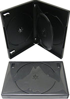 SquareDealOnline - DV3R22BKWT - 3 Disc DVD Case With Center Tray - 22mm Thick - Black - (1 Pack)
