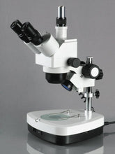 Load image into Gallery viewer, AmScope SH-2TZC-10M Digital Professional Trinocular Stereo Zoom Microscope, WF10x and WF20x Eyepieces, 10X-80X Magnification, 1X-4X Zoom Objective, Upper and Lower Halogen Lighting with Rheostat, 110V
