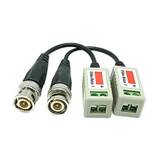 Load image into Gallery viewer, 5 Pack (10 Pcs) Mini CCTV BNC Video Balun Transceiver With Pigtail, Video Passive Balun for HD-TVI/CVI/AHD/Analog/960H Camera
