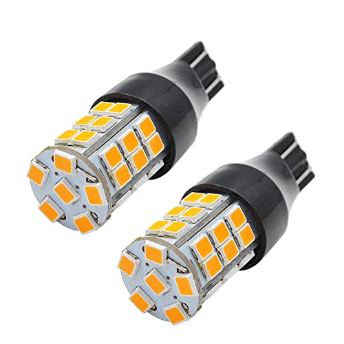 Ruiandsion 2pcs T15 912 921 W16W Super Bright LED Bulbs Yellow AC 12-24V 2835 36SMD for Backup Reverse Light,Non-Polarity