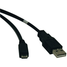 Load image into Gallery viewer, Tripp Lite 10-Ft USB 2.0 A Male to Micro USB B Male USB Cable, Black U050-010
