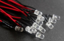 Load image into Gallery viewer, 100Pcs 24v 5mm red Pre Wired LED 5mm 24v 20cm red light led
